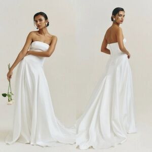 Reformation Elena Satin wedding gown Size 4 NEW! New with tags!